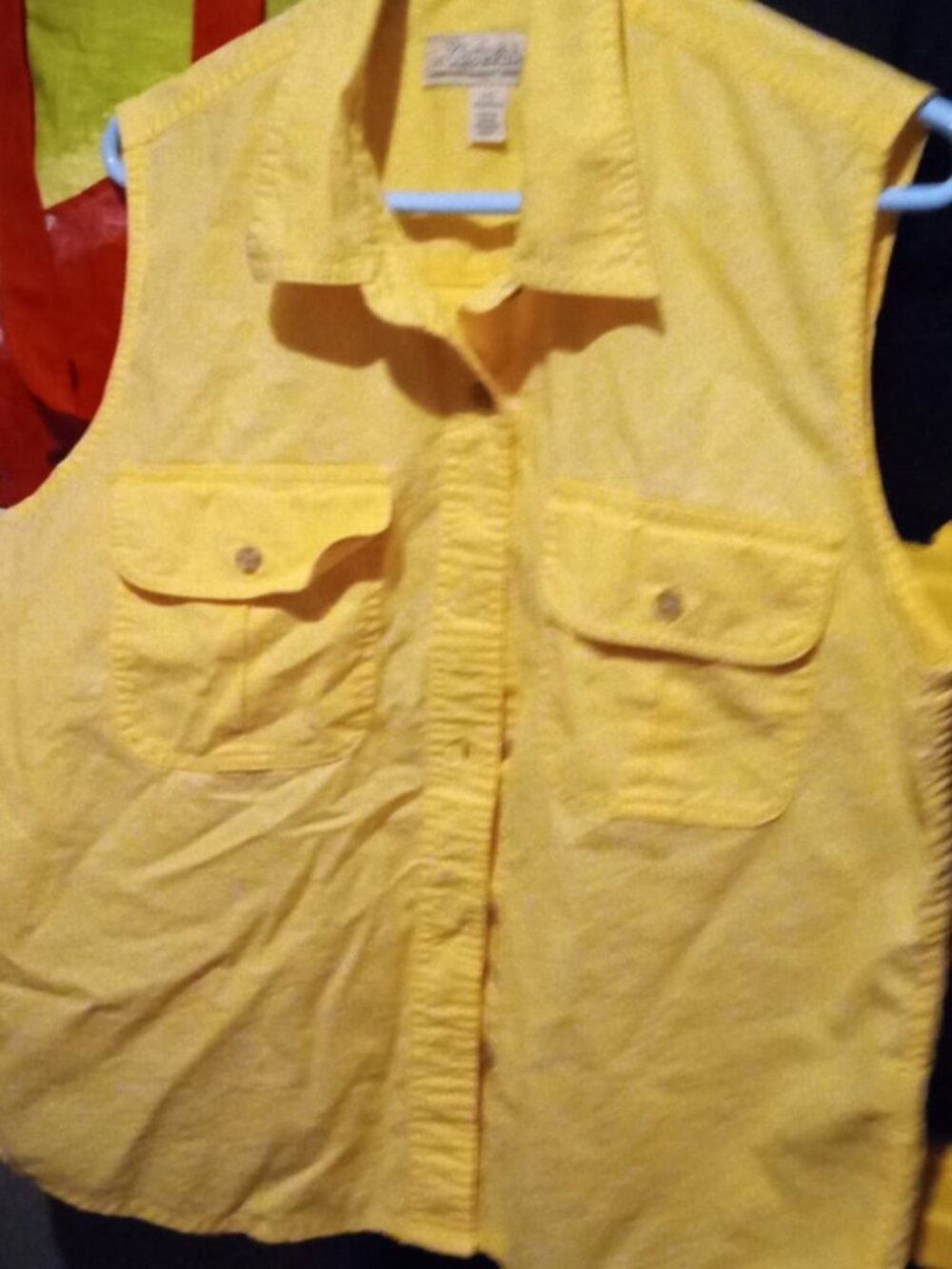 cabela's soft canvas trail yellow large blouse